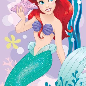 Disney Princess Ariel rosa badhandduk, strandhandduk 70x140 cm