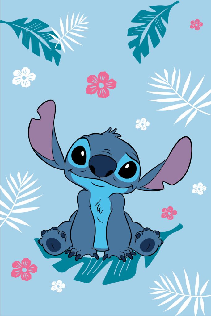Disney Lilo and Stitch blå fleecefilt 100x150 cm