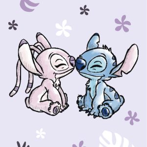 Disney Lilo and Stitch fleecefilt lila 100x150 cm