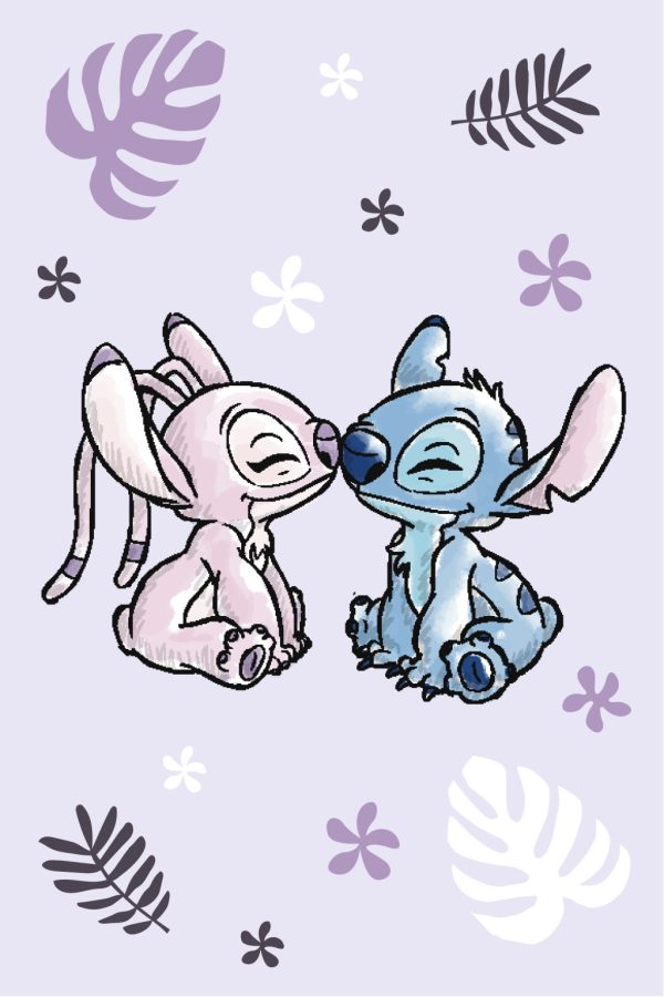 Disney Lilo and Stitch lila fleecefilt 100x150 cm