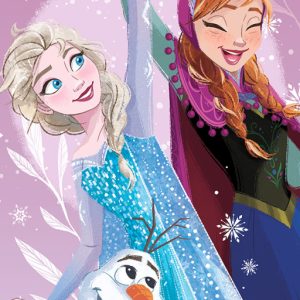 Disney Frozen lila badhandduk, strandhandduk 70x140 cm (Fast Dry)