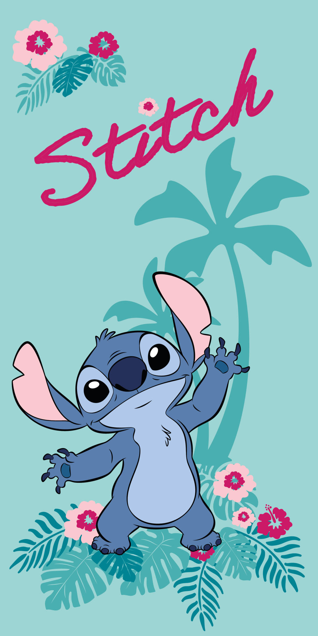 Disney Lilo and Stitch badhandduk, strandhandduk 70x140 cm (Fast Dry)