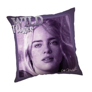 Billie Eilish Wild Flower kudde, dekorationskudde 40x40 cm