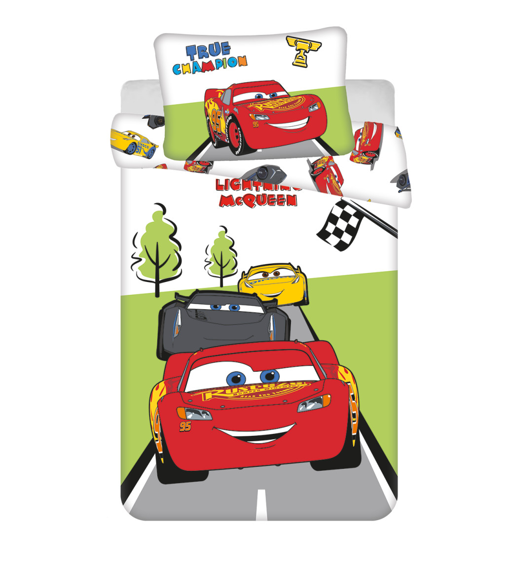 Disney Cars Champion barns påslakanset 100×135 cm, 40×60 cm