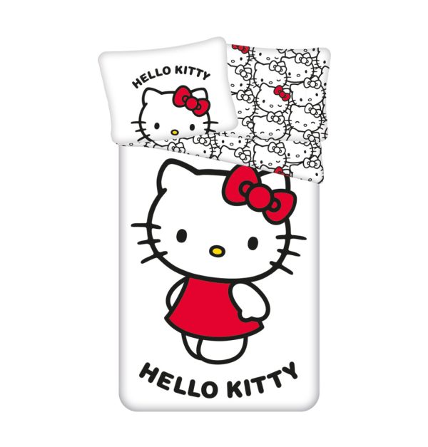 Hello Kitty påslakanset / bäddset, 140×200 cm, 70×90 cm, bomull