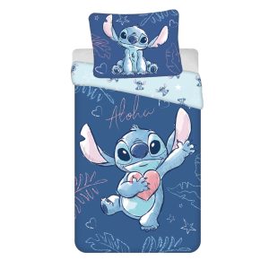 Disney Lilo and Stitch Aloha blå påslakan 140×200 cm, örngott 70×90 cm