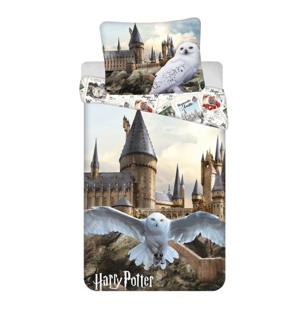 Harry Potter Hedwig Fly påslakan 140x200 cm, 70x90 cm