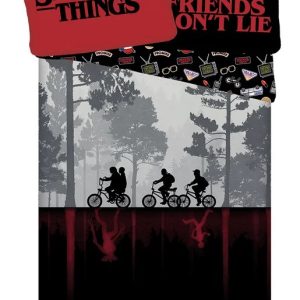 Stranger Things Upside Down Dark påslakan set 140×200 cm, 70×90 cm