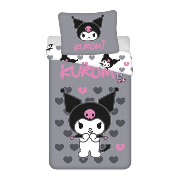 Hello Kitty Kuromi påslakan 140×200 cm, örngott 70×90 cm