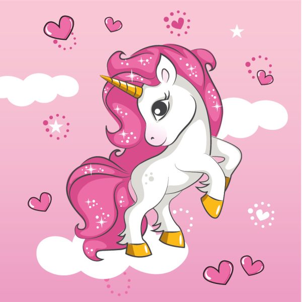 Unicorn specialhandduk 30x30 cm