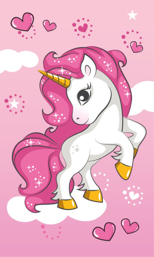 Unicorn special handduk, ansiktshandduk 30x50 cm
