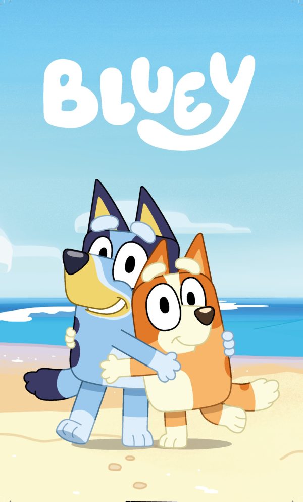 Bluey Cozy handduk, ansiktshandduk 30x50 cm