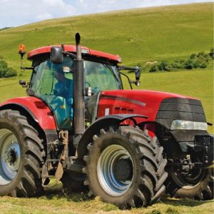 Tractor röd handduk, ansiktshandduk 30x50 cm