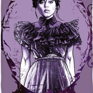 Wednesday Gothic handduk, ansiktshandduk 30x50 cm