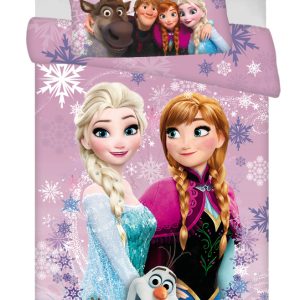 Disney Frozen lila Frosty barnbäddset 100×135 cm, 40×60 cm