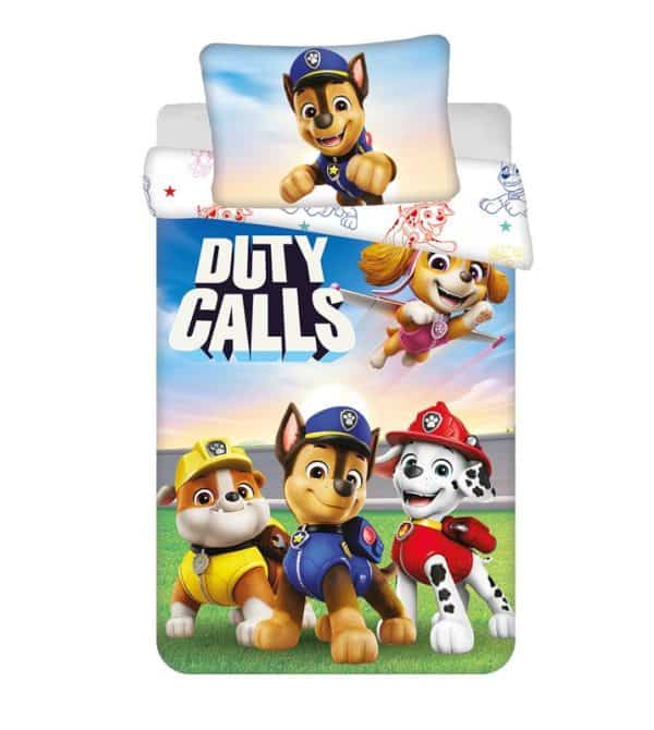 Paw Patrol Duty Calls barns påslakan 100×135 cm, örngott 40×60 cm