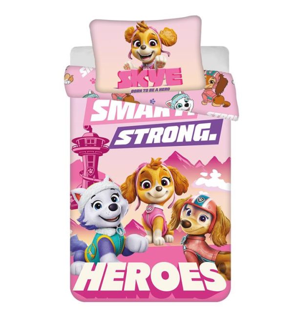 Paw Patrol Smart Strong barns påslakanset 100×135 cm, 40×60 cm