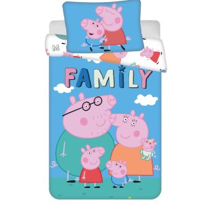 Greta gris Big Pig Family barnsängkläder 100×135 cm, 40×60 cm