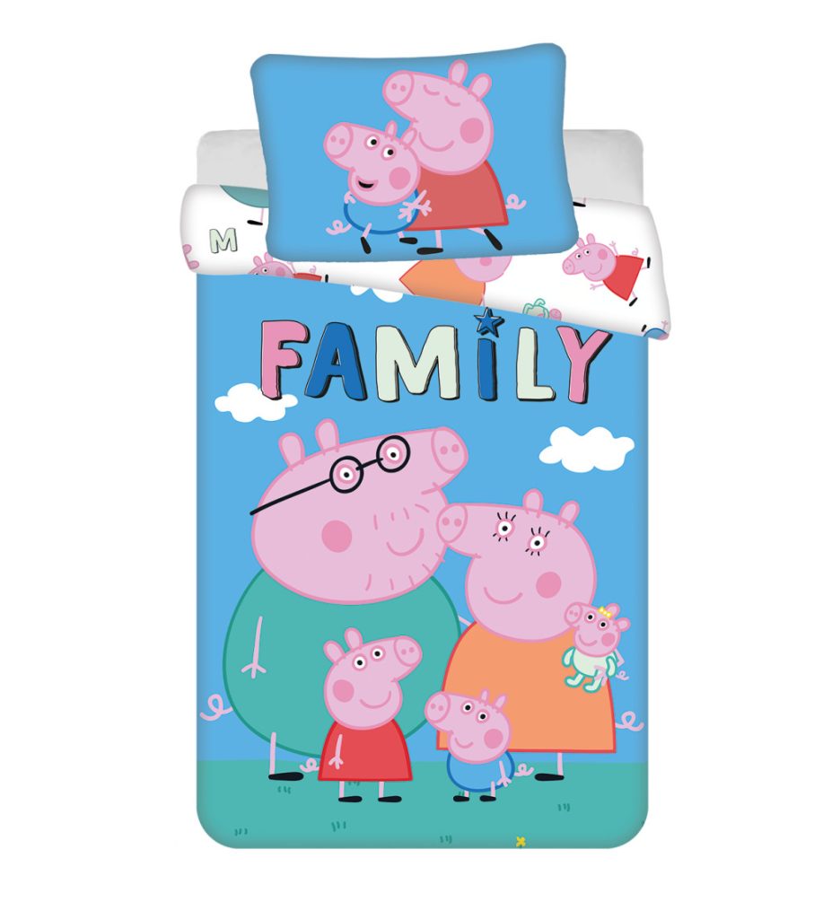 Greta gris Big Pig Family barnsängkläder 100×135 cm, 40×60 cm