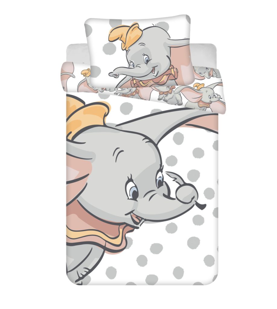 Disney Dumbo Dots barns bäddset 100×135 cm, 40×60 cm