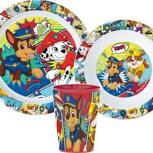 Paw Patrol Matset 3-delar – Tallrik Skål & Mugg 260 ml BPA-fri