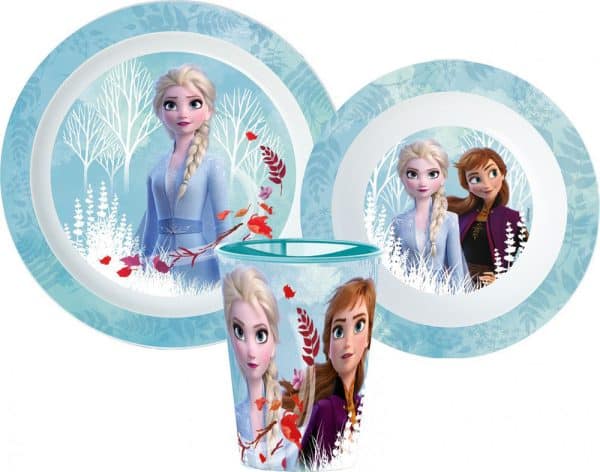 Disney Frozen Blue Forest servis i mikoplast med 260 ml mugg