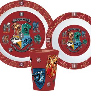 Harry Potter School Shields middagsset i mikoplast med kopp 260 ml