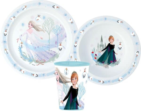 Disney Frozen Royally Cool julservis i mikoplast, kopp 260 ml