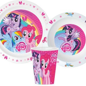 My Little Pony middagsset i mikoplast med kopp 260 ml