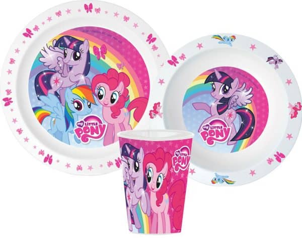 My Little Pony middagsset i mikoplast med kopp 260 ml