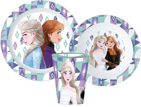 Disney Frozen Ice Magic middagsset i mikoplast med kopp 260 ml
