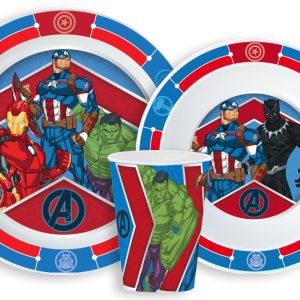 Avengers Army bordset i mikoplast med kopp 260 ml