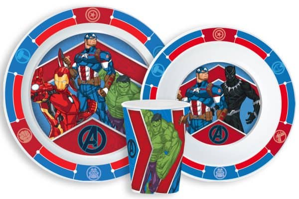 Avengers Army bordset i mikoplast med kopp 260 ml