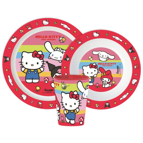 Hello Kitty Servisset i 3 Delar, BPA-fritt