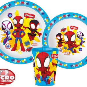 Spindelmannen Spidey Team middagsset, mikromaterial, med kopp 260 ml