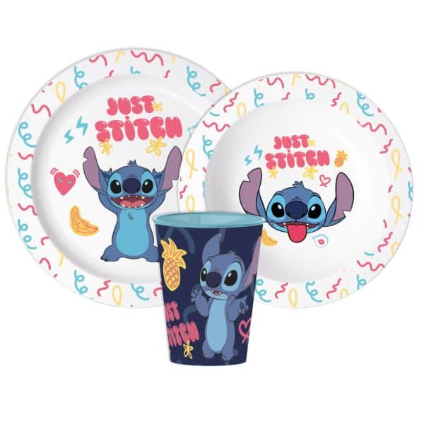 Disney Lilo and Stitch Just servis i mikrosäker plast med kopp 260 ml