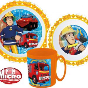 Fireman Sam Middagsset i mikoplast med 350 ml mugg
