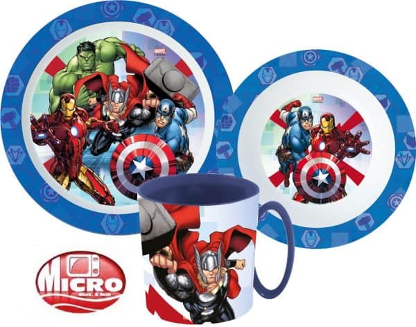 Avengers Rolling Thunder middagsset i mikoplast med mugg 350 ml