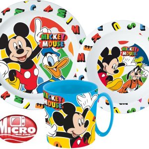 Disney Mickey Cool Summer servisset i mikoplast med mugg 350 ml