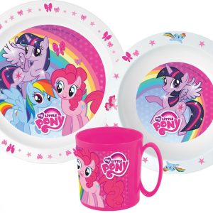 My Little Pony middagsset i mikoplast med mugg 350 ml