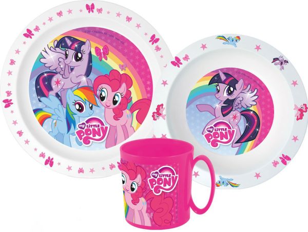My Little Pony middagsset, mikrosäker med mugg 350 ml