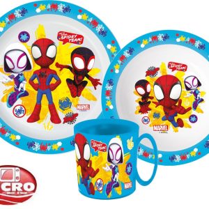 Spindelmannen Spidey middagsset, mikromaterial med mugg 350 ml