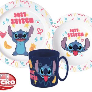 Disney Lilo & Stitch Palms matservis i mikrosäker plast med 350 ml mugg