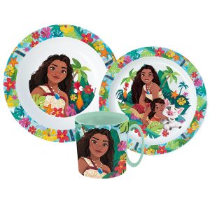 Disney Vaiana middagsset i mikoplast med 350 ml mugg