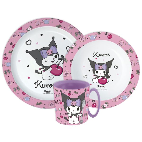 Hello Kitty Kuromi middagsset med mugg 390 ml