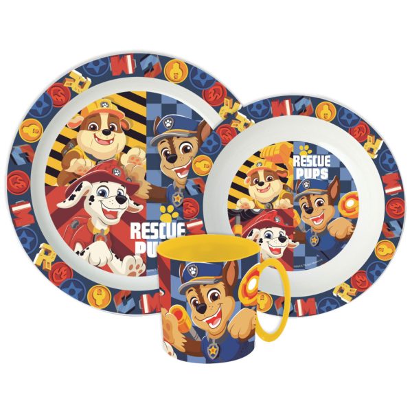 Paw Patrol Rescue Pups middagsset med mugg 390 ml