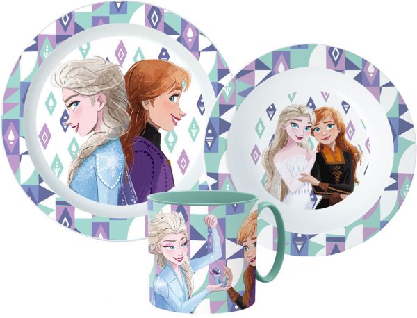 Disney Frozen Ice Magic servisset med mikrovågssäkert set och 265 ml mugg