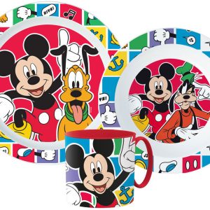 Disney Mickey Better Together servisset i mikrovågssäker plast med mugg 265 ml