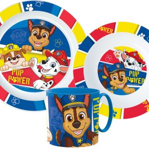 Paw Patrol Pup Power servis i mikoplast med mugg 265 ml