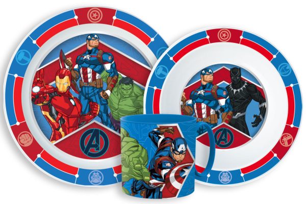 Avengers Army middagsset, mikrovågssäkert set med mugg 265 ml